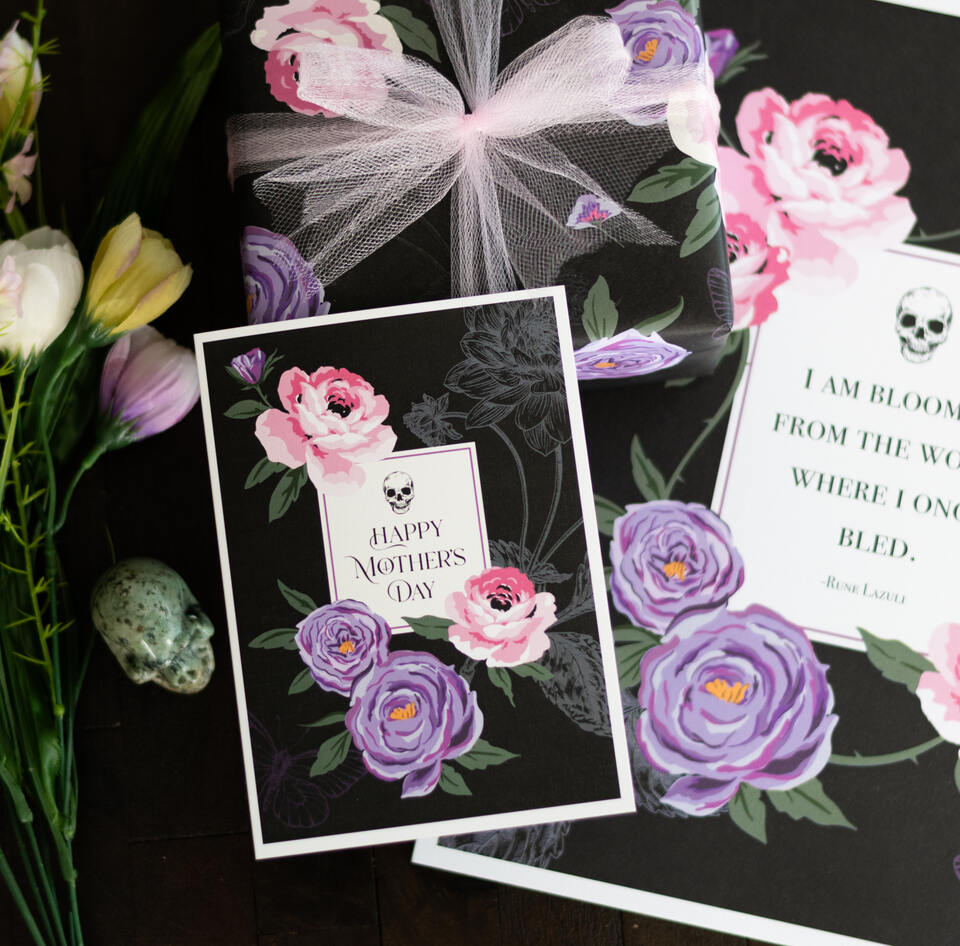 Gothic Floral Mother's Day Card