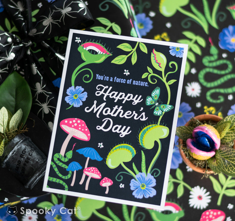 Venus Flytrap Floral Mother's Day Card