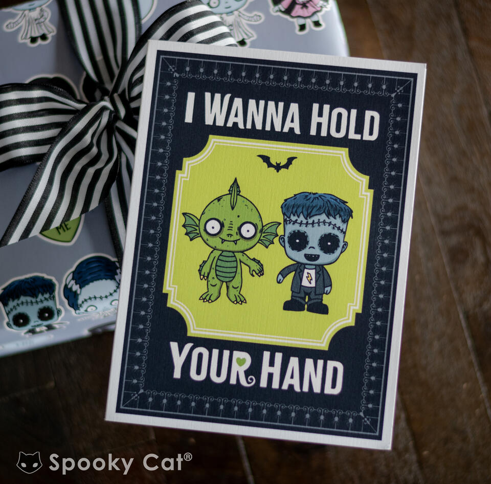 Cute Goth Boys Valloween Card