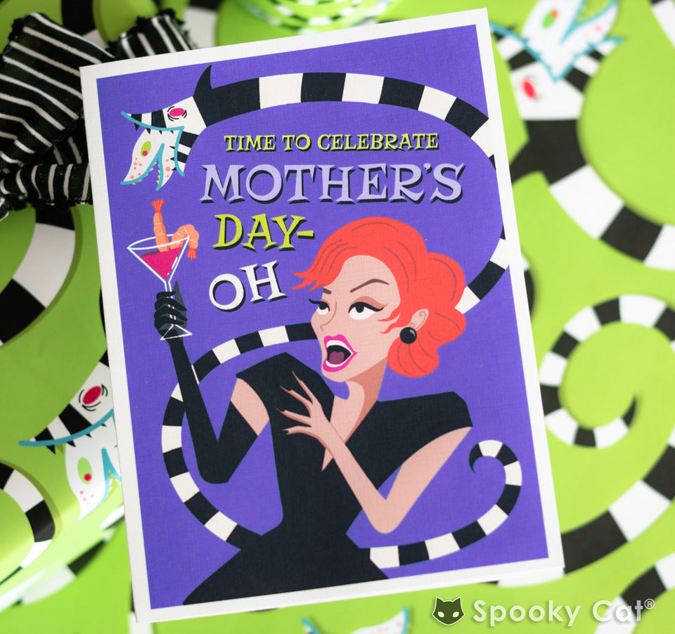 Delia Beetlejuice-Inspired Mother's Day Card
