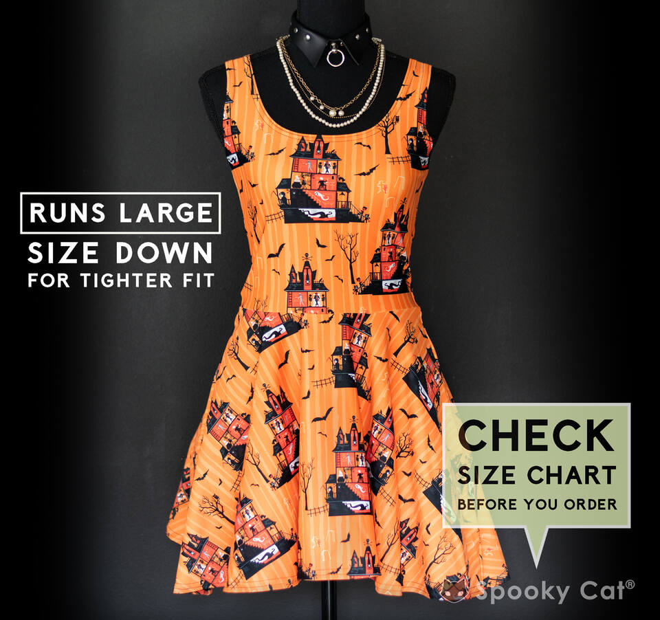 Haunted House Halloween Skater Dress – Spooky Cat Press