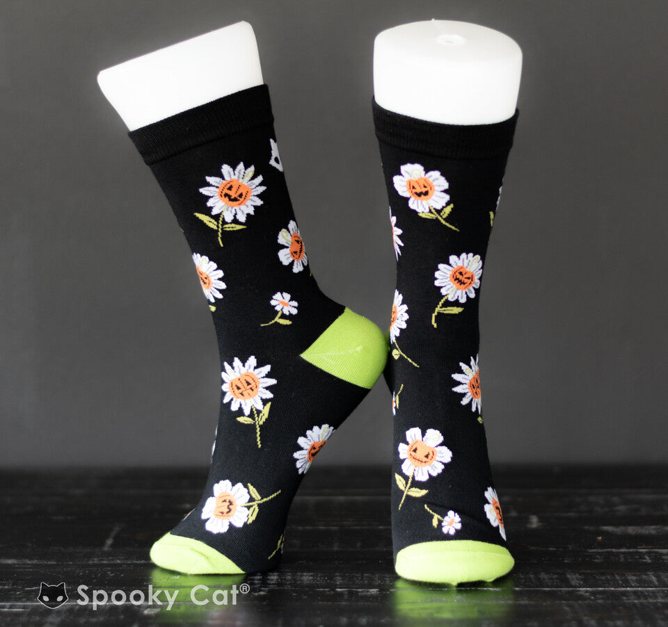 Pumpkin Daisy Socks – Spooky Cat Press