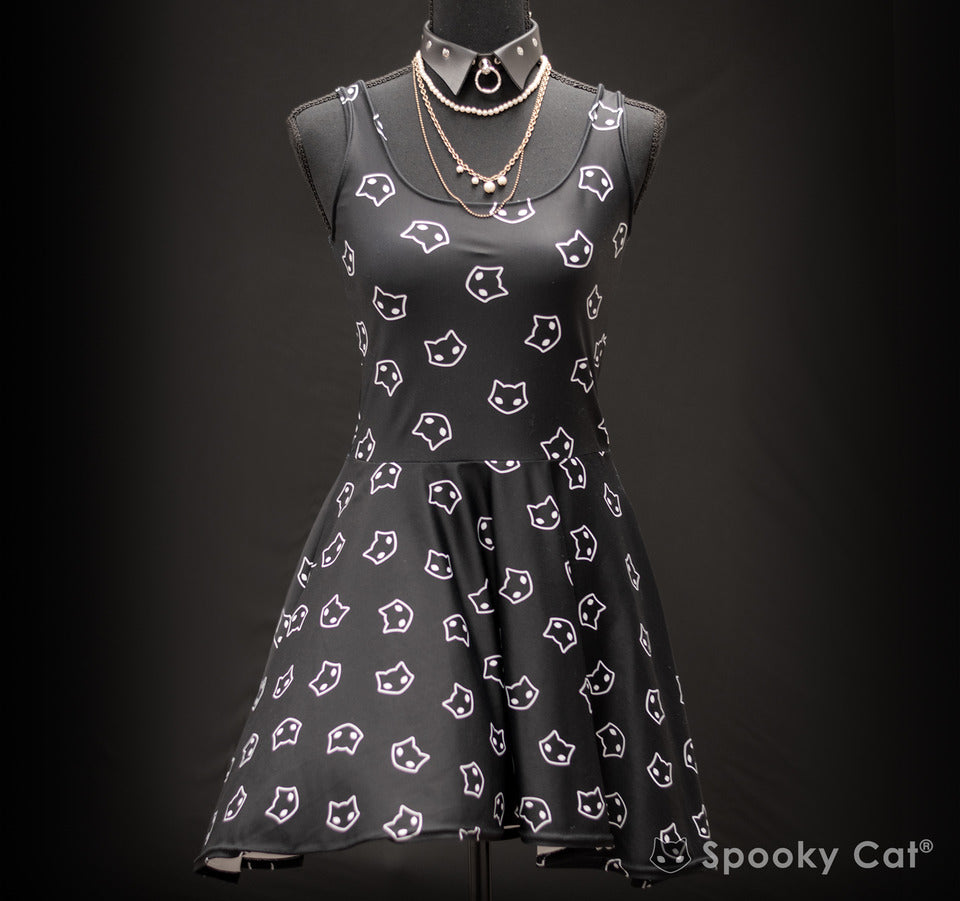 black cat skater dress Sourpuss Black Cat Halloween Skater Dress Size Adult Small