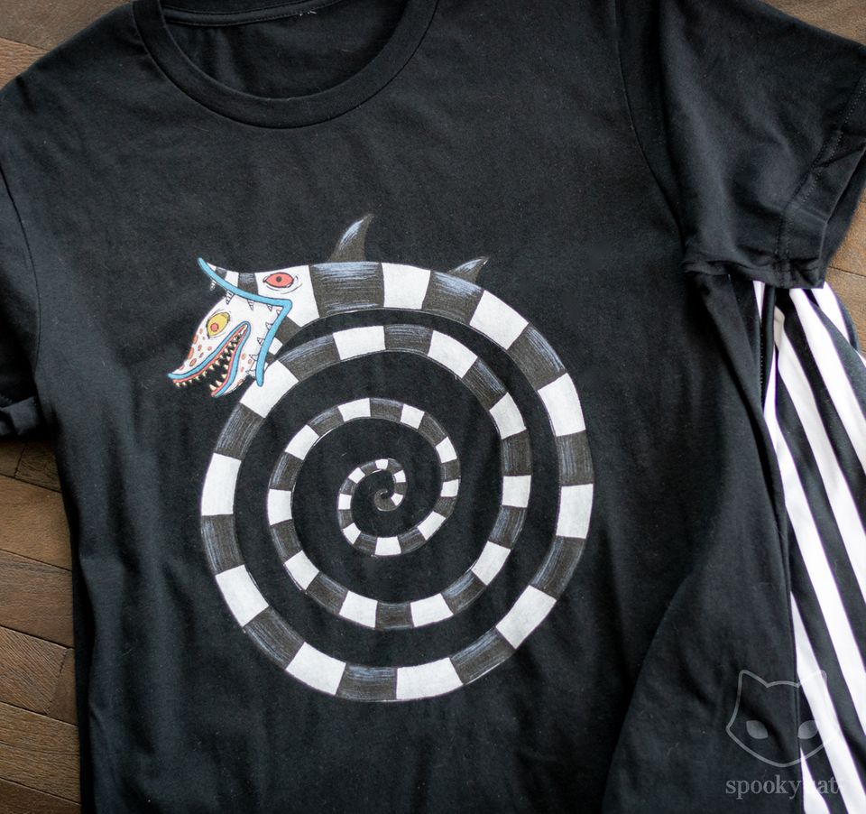 Black and Grey Spiral T-Shirt