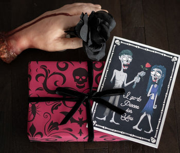 Zombie Valentines Day Cards and Wrapping Paper