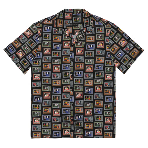 Horror TV button up shirt in breathable moisture wicking fabric