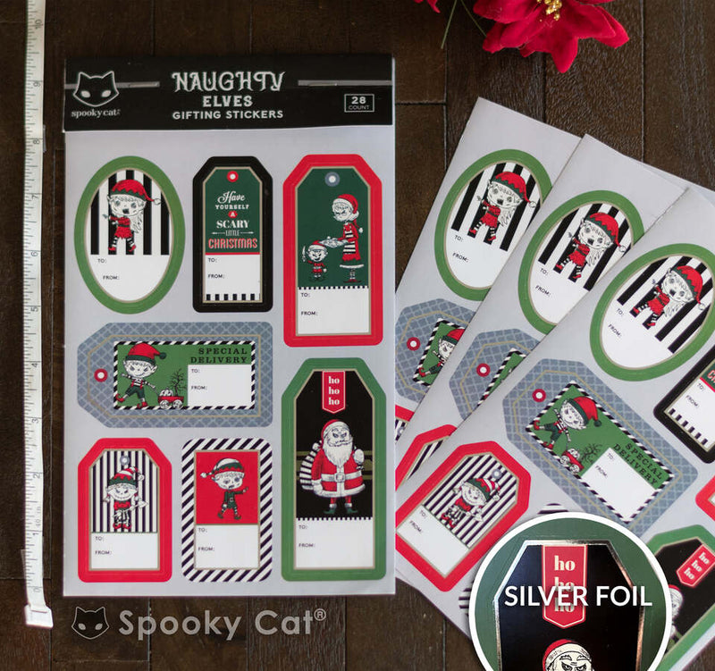 Naughty Elves Gift Tag (Booklet) – Spooky Cat Press