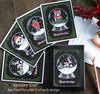 Gothic Snowglobe Creepmas Card Set with 8 pieces