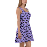 Cute Bat Halloween Skater Dress