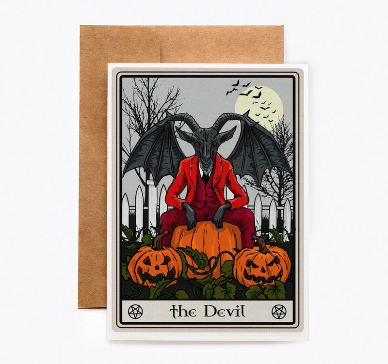 The Devil Tarot Card – Spooky Cat Press