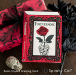 Gothic Romance Valentine's Card- Book-shaped goth valentine's anniversary card