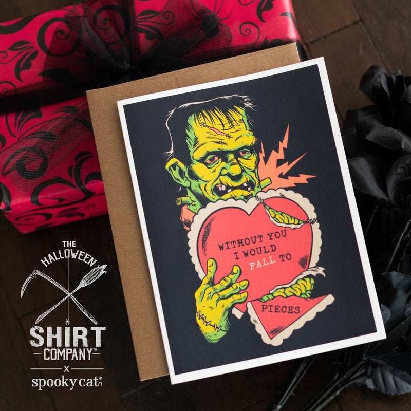 Frankenstein's Monster Classic Monster Horror Valentine's Card