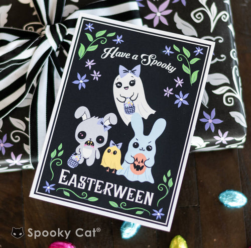 Ghost Bunny Easterween Card