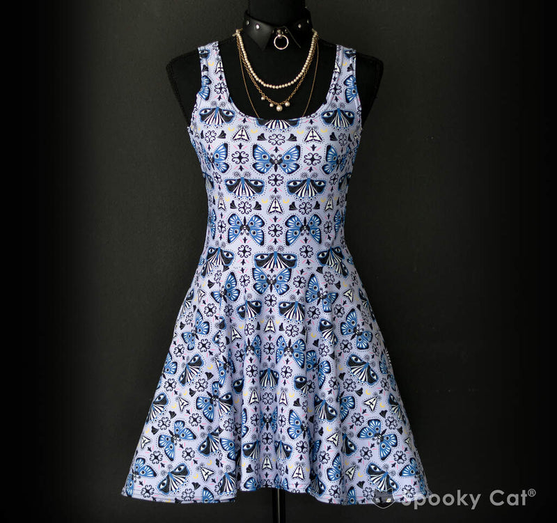 Goth Moth Skater Dress – Spooky Cat Press Goth Moth Skater Dress – Spooky Cat Press