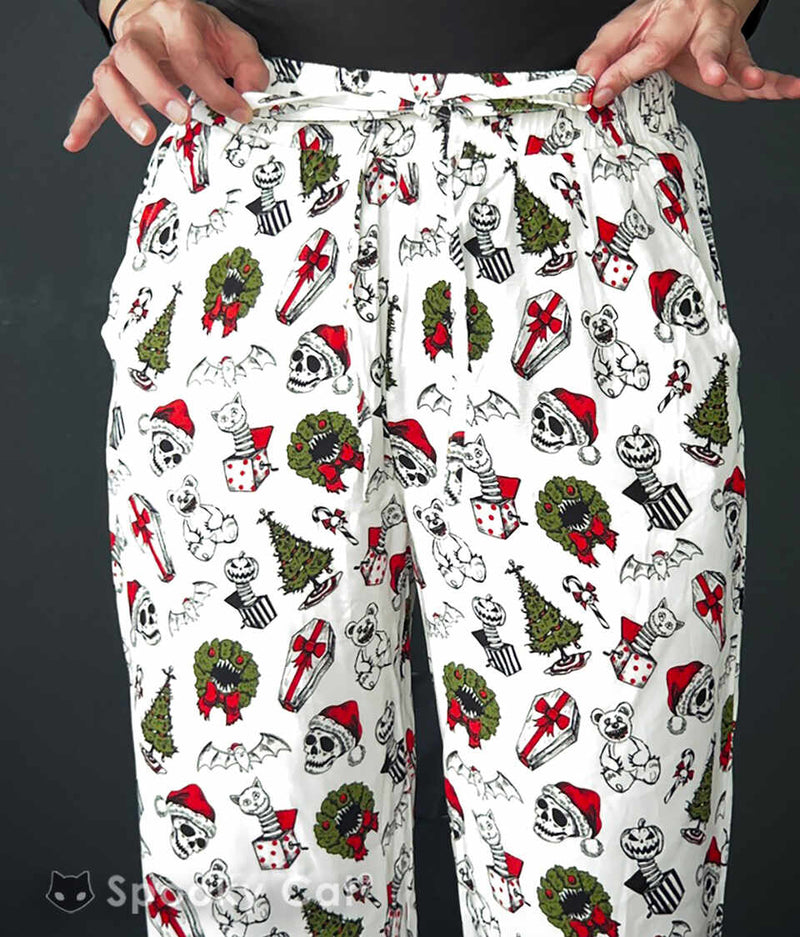 Creepmas Pajama Bottoms with drawstring and pockets - Unisex sizes XS - 3XL