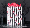 Gothic Santa Creepmas Gift Bag with skulls in Santa hats