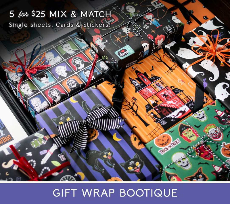 Gothic, Halloween, & Tiki Gift Wrap