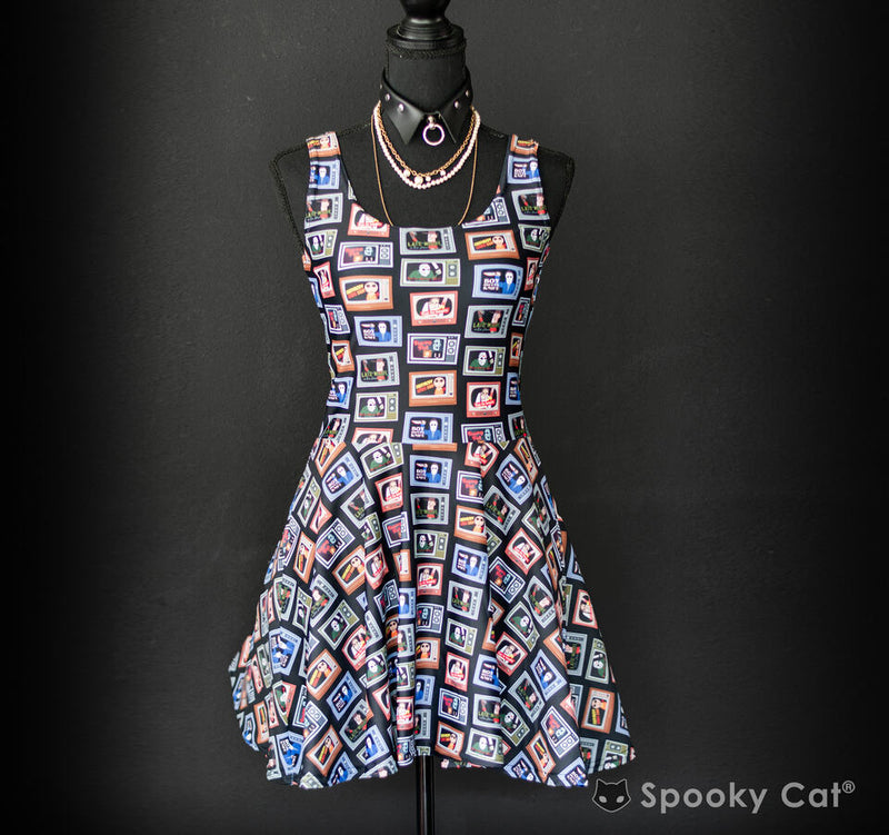 graphic skater dress Horror TV Skater Dress 3XL