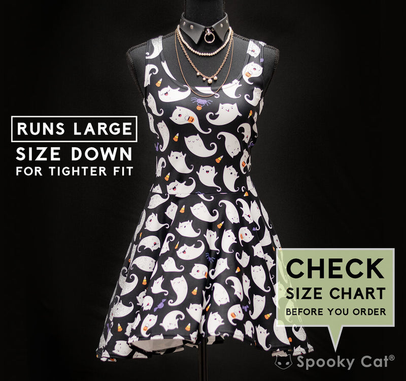 Cute Ghost Skater Dress XS (Fits like XS or Tight S) Cute Ghost Skater Dress XS (Fits like XS or Tight S)