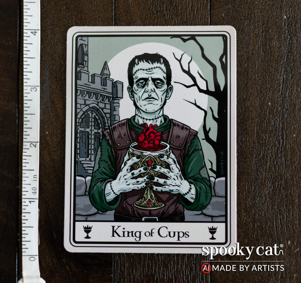 Halloween Tarot Card Sticker – Spooky Cat Press