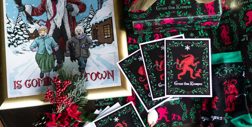 Krampus Gift Wrap and Cards