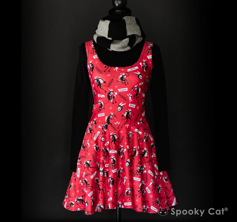 Krampus Folklore Skater Dress Spooky Cat Press Krampus Folklore Skater Dress Spooky Cat Press