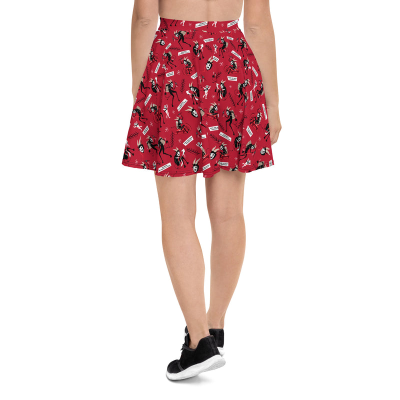 Krampus Folklore Printed Skirt