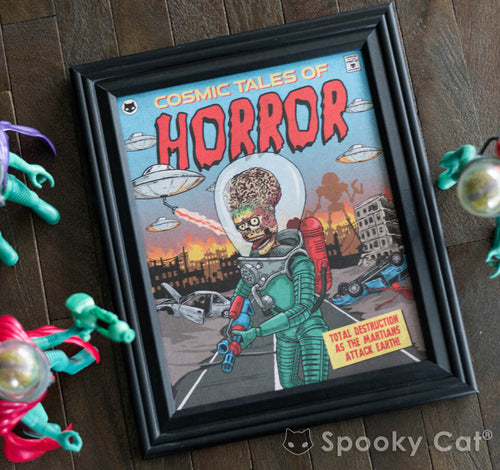 Mars-Attack-inspired Vintage Horror Comic Art Print