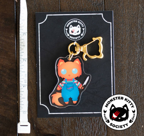 Chucky Horror Movie Cat Keychain