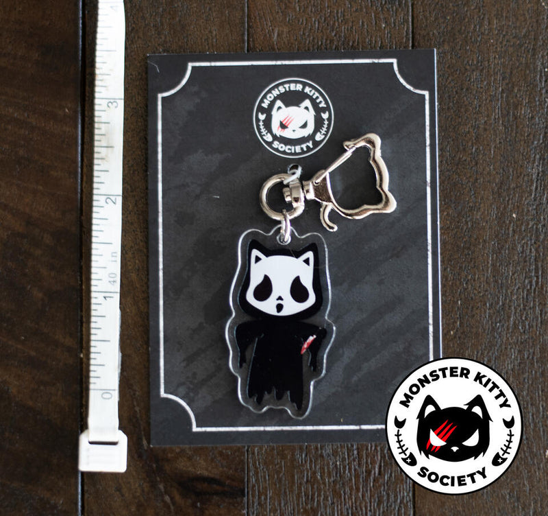 Ghost Cat Killer Keychain