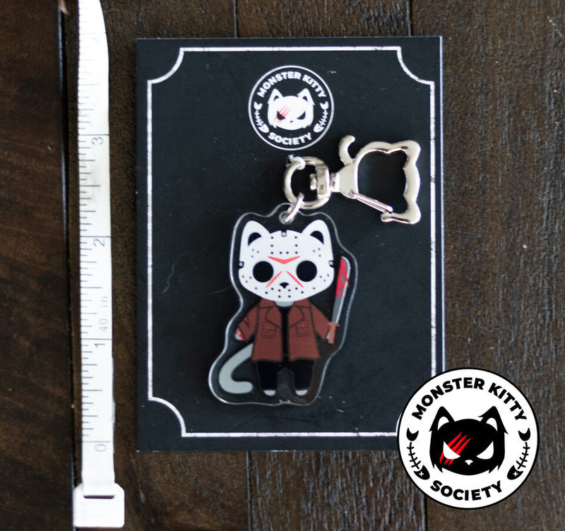 Jason Cat Horror Movie Keychain