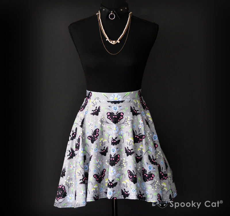 Mothman Floral Gothic Skirt