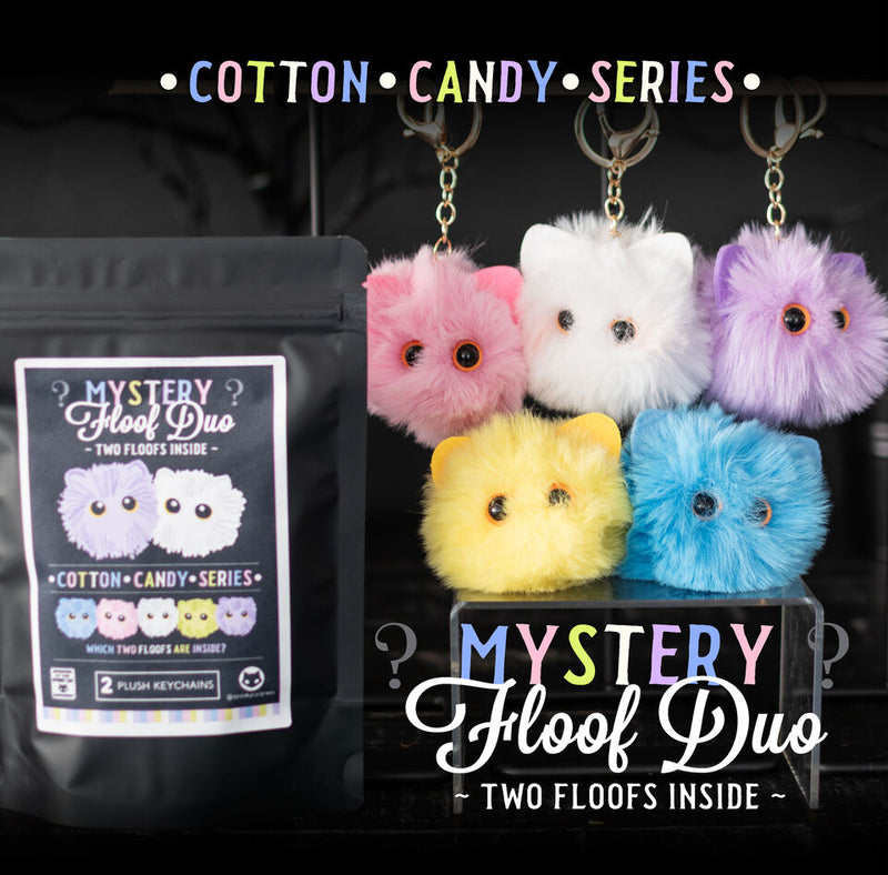 Mystery Floof Plush Keychain (2 Pack) – Spooky Cat Press