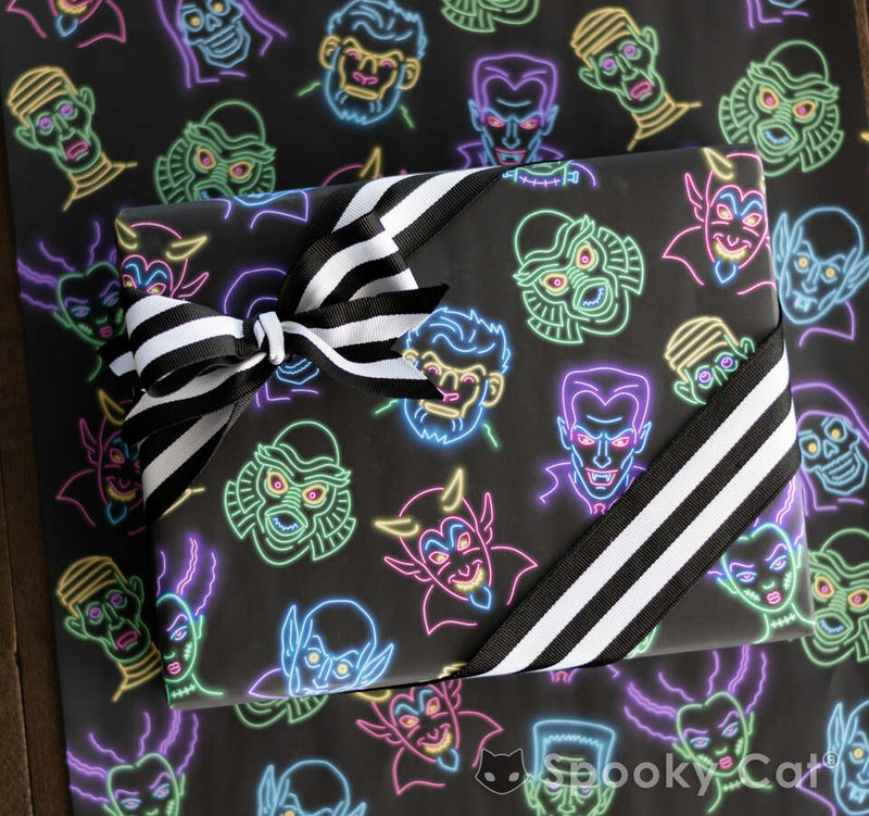universal monsters gifts Neon Monster Gift Wrap (1-Sheet)