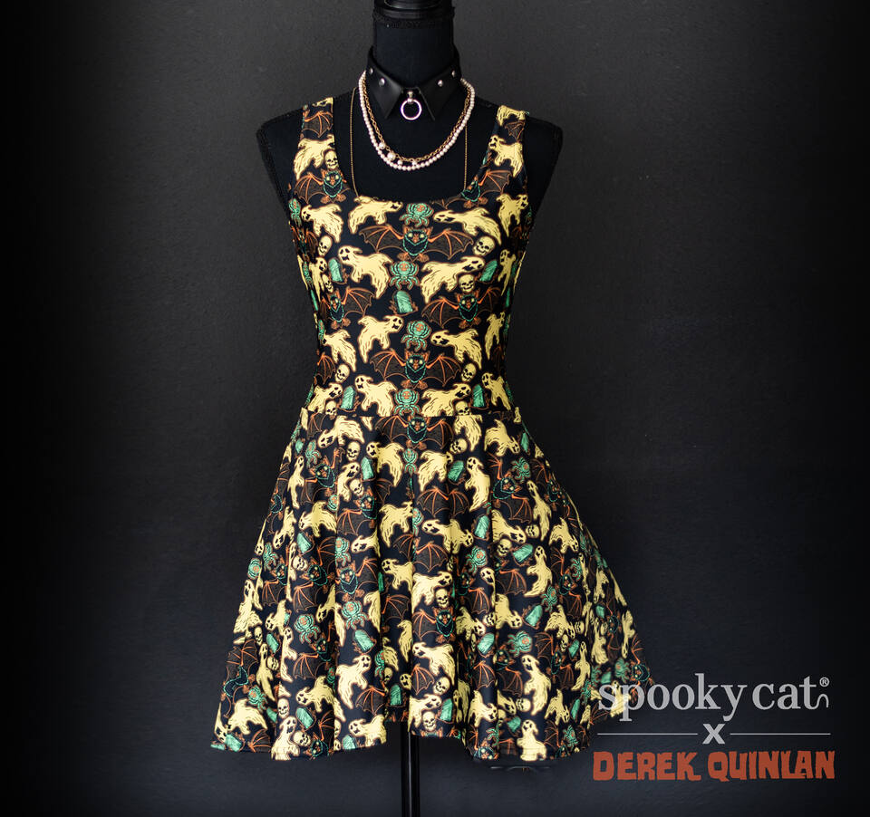 bat skater dress Yellow Neon Bat Skater Dress 2XL
