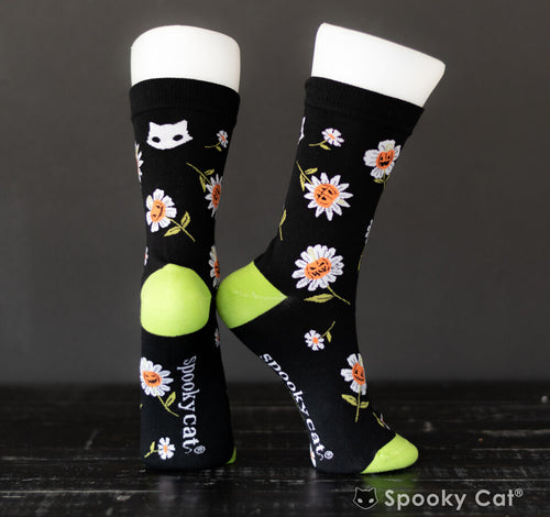 Pumpkin Daisy Halloween Socks