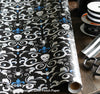 Gothic Wrapping Paper with Skull Damask Design