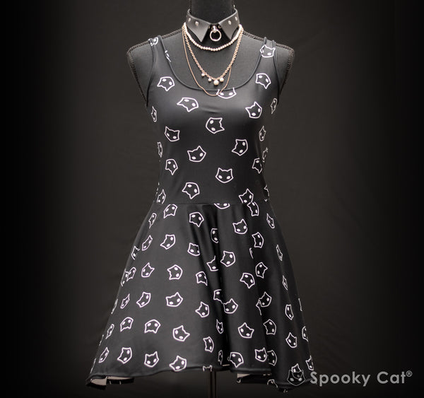 Spooky Cat Logo Skater Dress 3XL