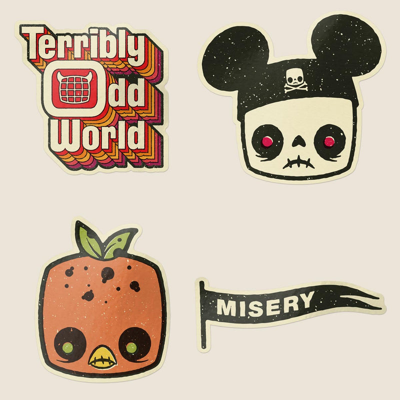 Terribly Odd Sticker Set - Terribly Odd World – Spooky Cat Press