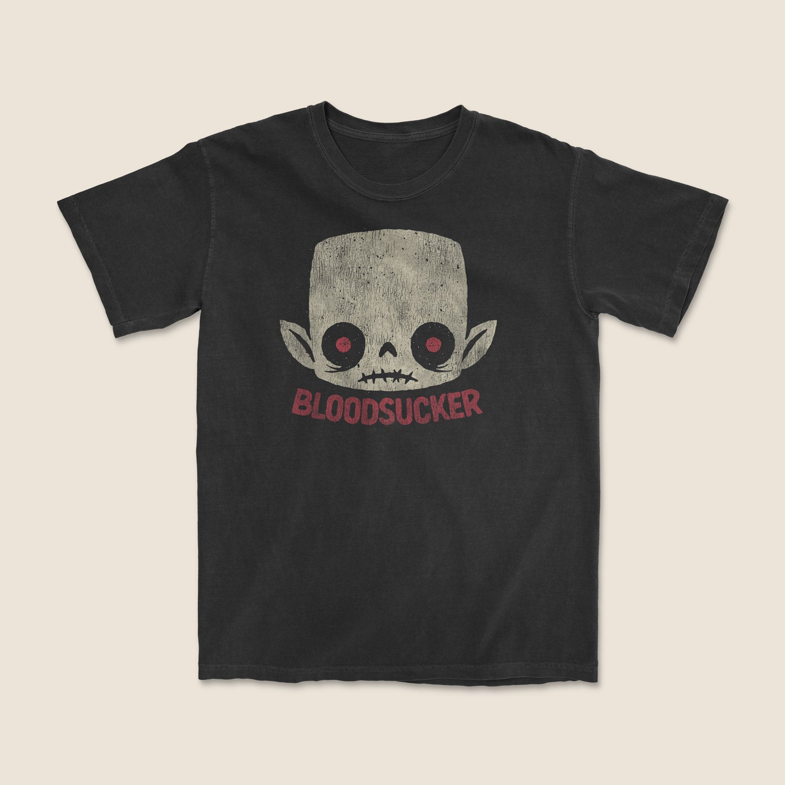 Terribly Odd black T-shirt featuring illustrated artwork with the word 