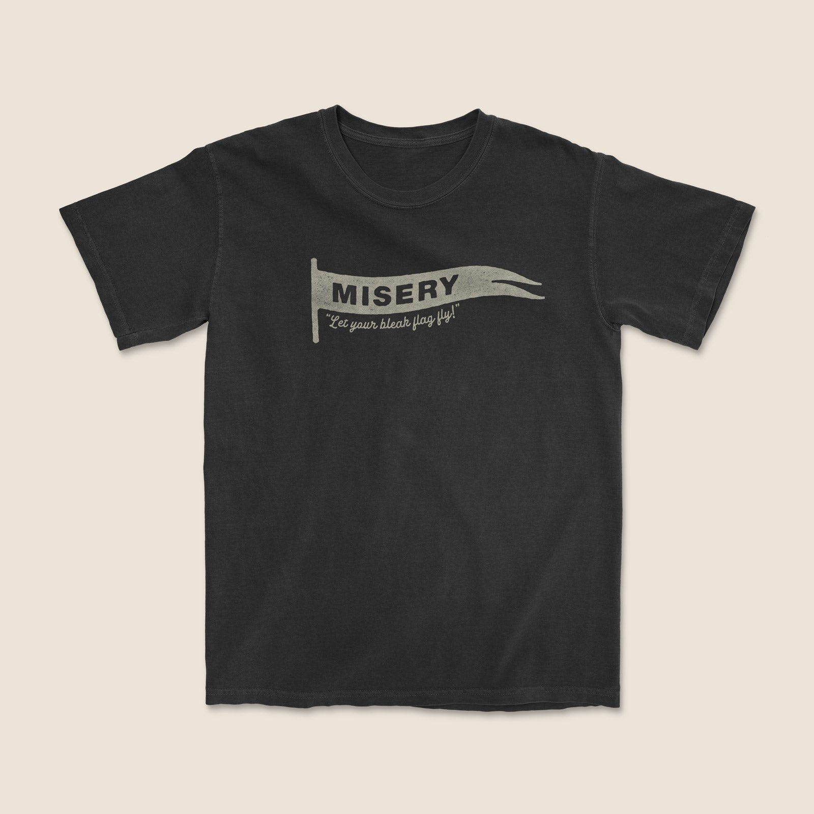 Terribly Odd black T-shirt featuring illustrated artwork with the words 