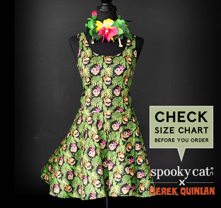 spooky cocktail dress CILENON Skeleton Ghost Patterned Dress Halloween Sleeveless Dress Women  Vintage Gothic Cocktail Costume High Waist Graphic Wedding Dresses with  Bow(Orange,XXL)