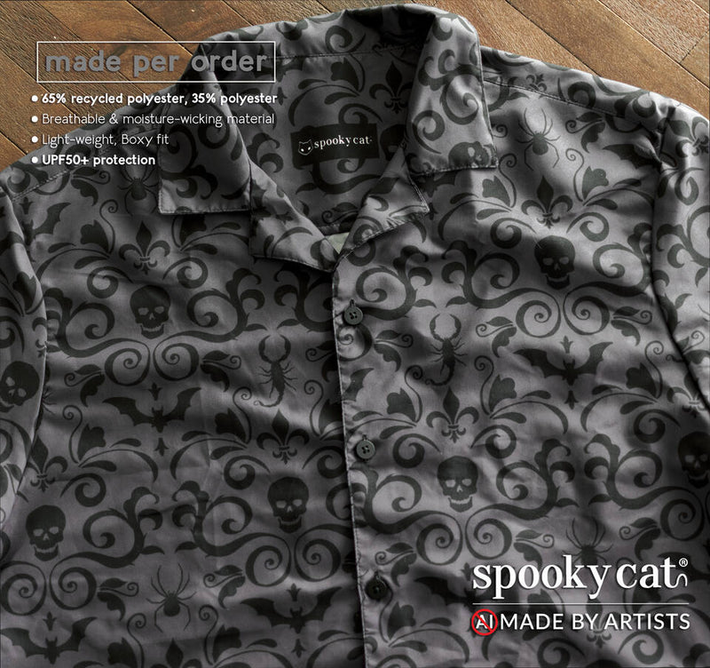 Gothic Damask Button Shirt (Black) 3XL (Fits 46.1" - 49.2" Chest) Gothic Damask Button Shirt (Black) 3XL (Fits 46.1" - 49.2" Chest)