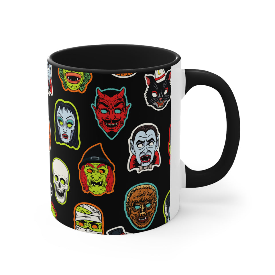 universal monsters coffee mugs Vintage Halloween Mask Mug – Spooky Cat Press