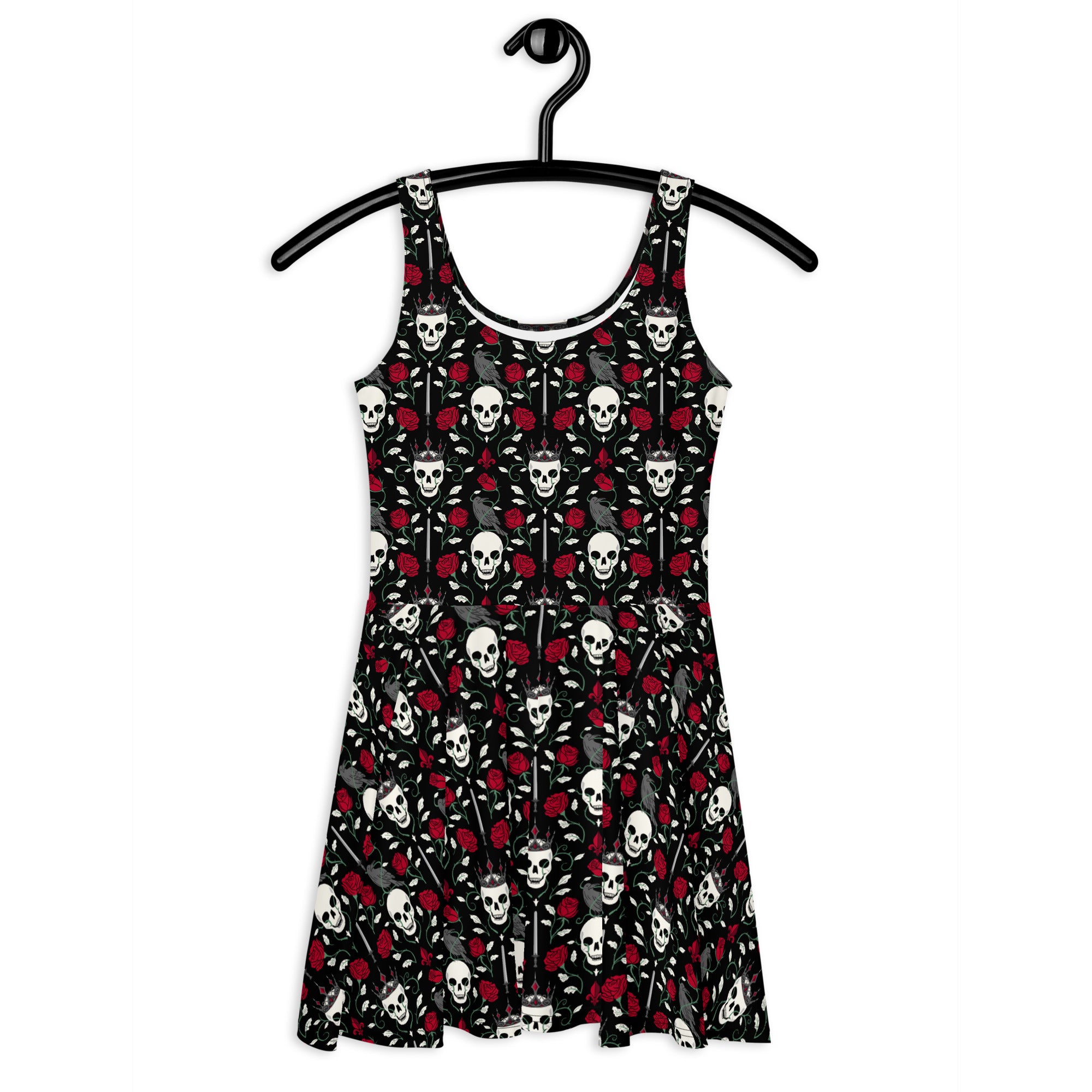 skull skater dress Plus Size - Betsey Johnson Black Skull & Bones Ponte Mini Skater Dress