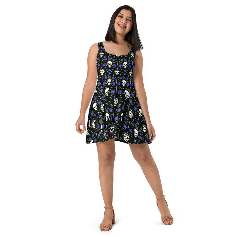 gothic skater dress Lace Up Skater Dress