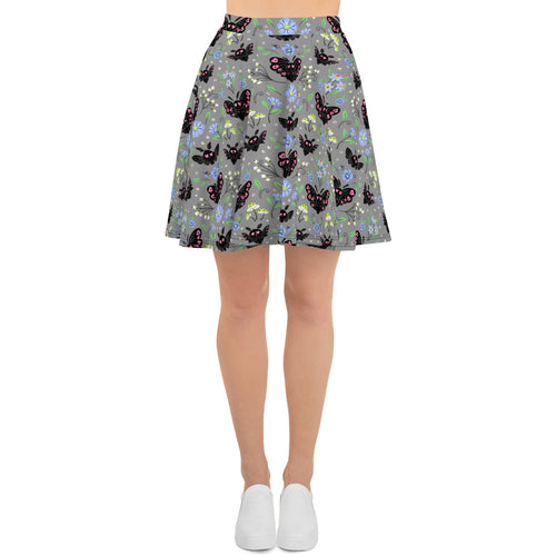 Mothman Floral Gothic Skirt