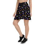 Halloween Lights Skater Skirt