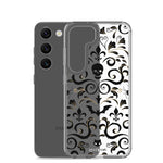 Skull Damask Samsung  Galaxy Case (Clear)