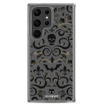 Skull Damask Samsung  Galaxy Case (Clear)